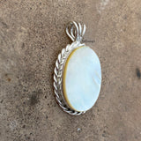 Mother of Pearl Oval Silver Pendant