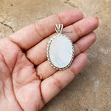 Mother of Pearl Oval Silver Pendant