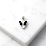 925 Silver Inlay Mother of Pearl and Black Onyx Pendant