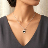 Handmade sterling silver pendant with Mother of Pearl inlay