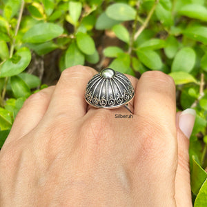 Mughal Silver Adjustable Ring