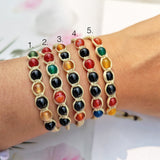 Multi Onyx Threaded Bracelet