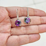 Close-up of natural Mystic Topaz gemstone in 925 silver setting