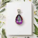 mystic topaz silver pendant 925 India