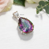 925 silver drop pendant mystic topaz