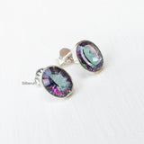 Mystic Topaz Silver Stud