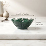 Natural green gemstone Charan Paduka for devotional décor