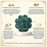 Natural Green Aventurine Charan Paduka