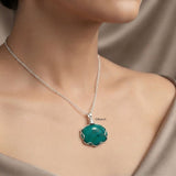 Premium handcrafted sterling silver pendant with Natural Original Tibetan Turquoise gemstone