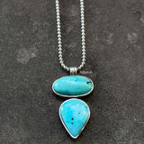 Natural Turquoise Silver Necklace