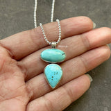 Natural Turquoise Silver Necklace