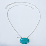 Natural Turquoise Silver Necklace