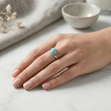 handcrafted turquoise sterling silver gemstone ring