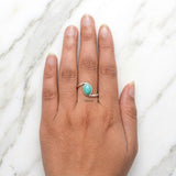 elegant turquoise gemstone silver ring India