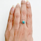 Natural Turquoise Stacking Silver Ring