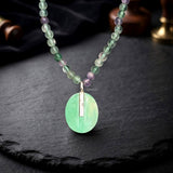Natural Turquoise & Multi Fluorite Silver Necklace 