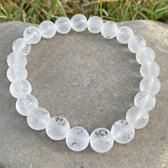 OM Crystal Quartz Bracelet