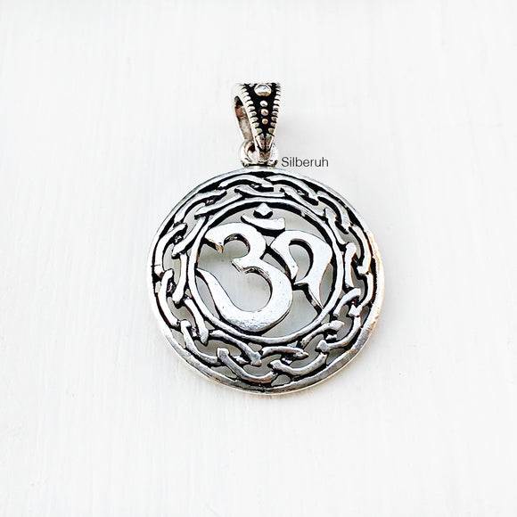 OM Silver Pendant