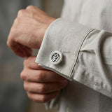 OM silver cufflinks India 925 sterling silver