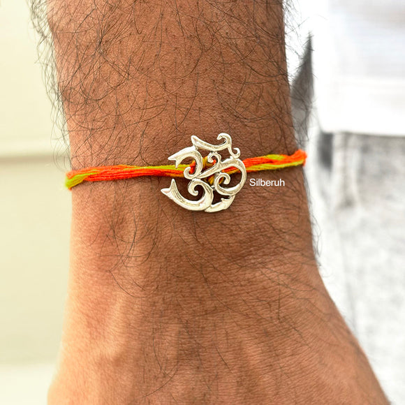 Om Silver Rakhi