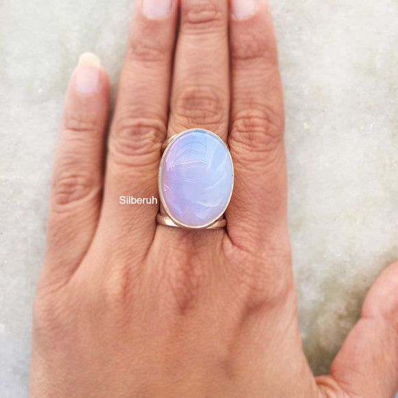 Opalite Adjustable Silver Ring