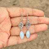 Opalite Celtic Knot Silver Earring