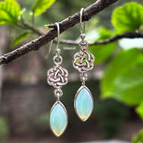 Opalite Celtic Knot Silver Earring