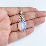 Opalite Knot Silver Pendant