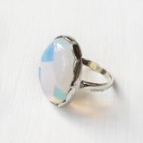 Opalite Knotted Silver Ring