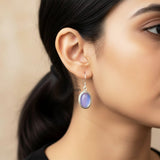 Opalite Oval Silver Earring
