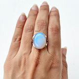 925 silver Opalite ring – spiritual growth gemstone jewelry