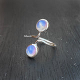 Opalite Silver Adjustable Ring