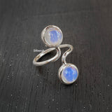 Opalite Silver Adjustable Ring