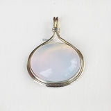 Opalite Silver Oval Pendant