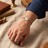 Premium Opalite Silver Rakhi