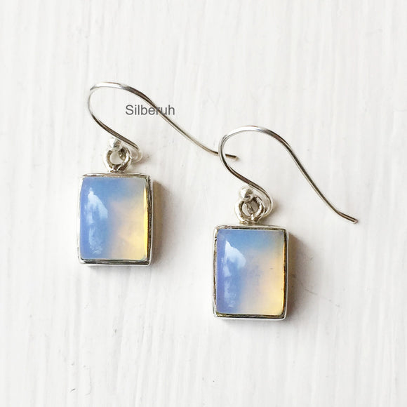 Opalite Silver Rectangular Earring