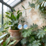 Opalite Triquetra Knot Silver Earring