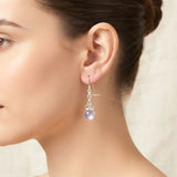 Opalite Triquetra Knot Silver Earring