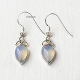 Opalite Triquetra Silver Earring