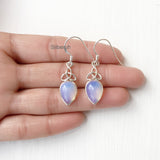 Opalite Triquetra Silver Earring