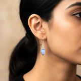 Opalite Triquetra Silver Earring