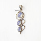 Opalite Wave Silver Pendant