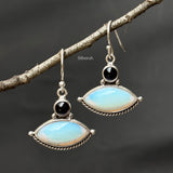 925 silver Opalite and Iolite drop earrings for women – dual stone sterling silver jewellery