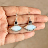 Pure 925 sterling silver Opalite and Iolite earrings – gifting option India