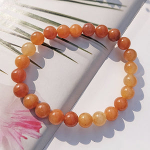 Orange Aventurine Beaded Bracelet