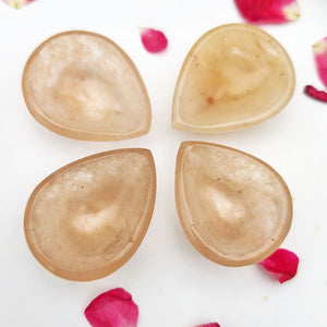 Natural orange aventurine crystal diya for healing rituals