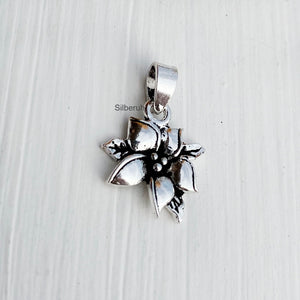 Orchid Flower Silver Pendant