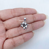 Orchid Flower Silver Pendant