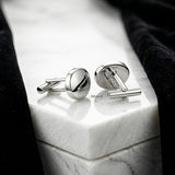oval silver cufflinks India 925 sterling silver