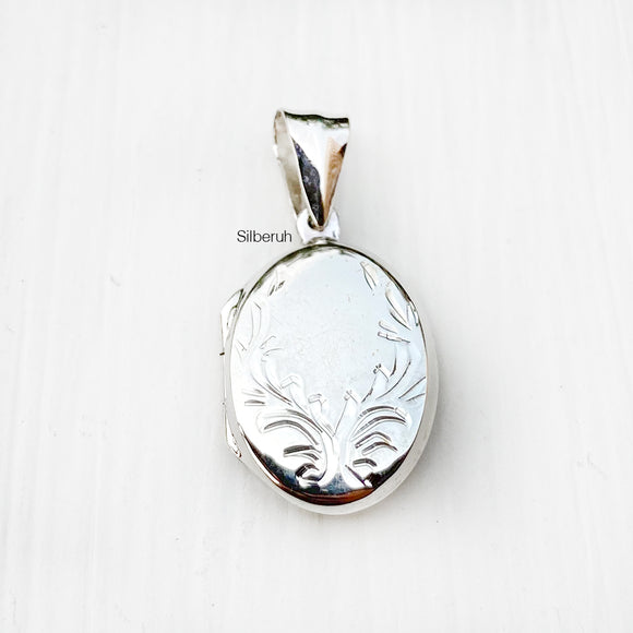 Oval Silver Locket Pendant